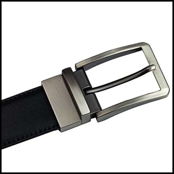 Reversible Belt Buckle Replacement Alloy Steel Classic Business main image 4